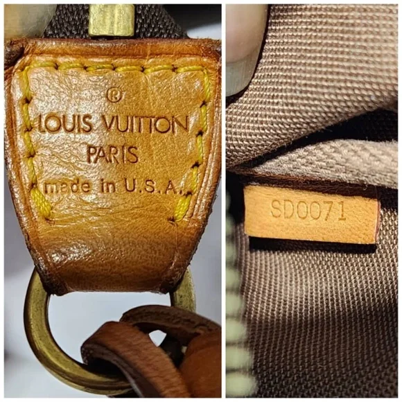 Authentic LOUIS VUITTON Accessorie Monogram Pochette Brown